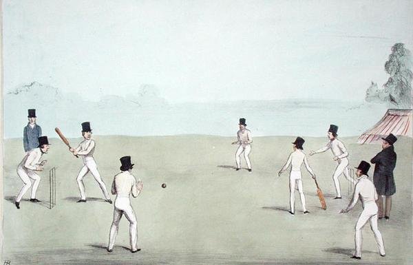 Vacation Amusement, No. 3 (Cricket - A Long Innings) (HB Sketches No. 653) published October 3rd 1840 by John  Doyle
