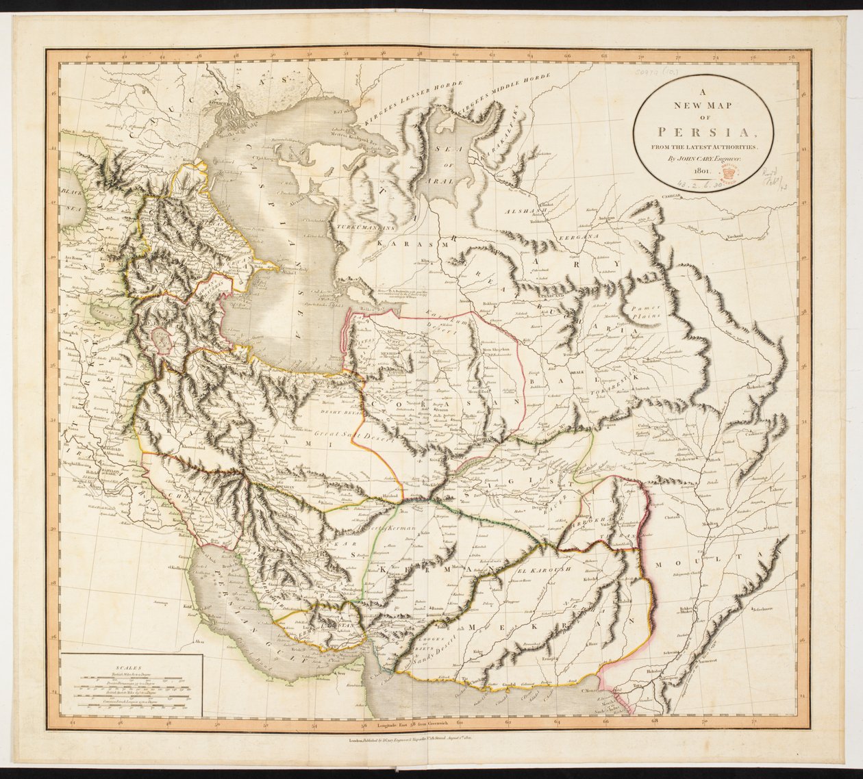 A Map of Persia by John (after) Cary