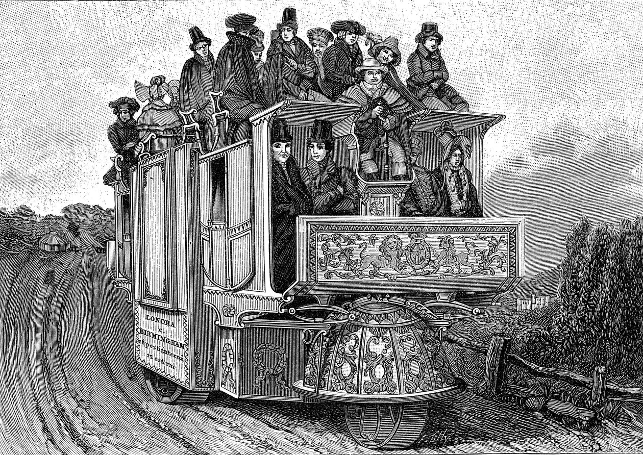 Three-wheeled mechanical car by Dr. William Church, built in Birmingham in 1833 (England) by John (after) Cooke