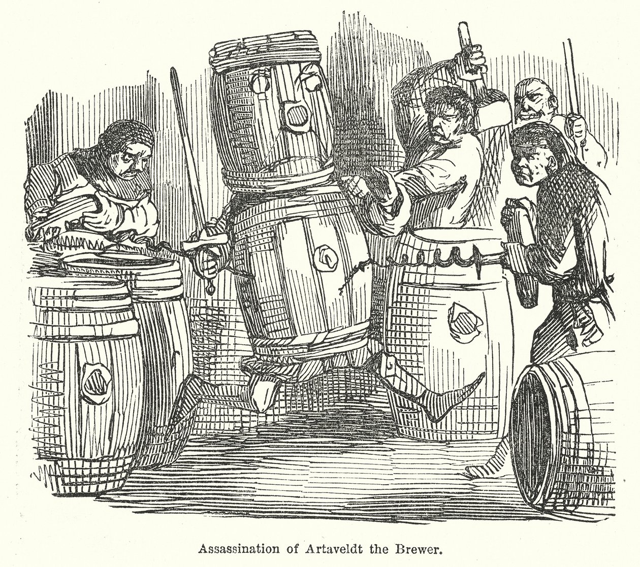 Assassination of Artaveldt the Brewer by John (after) Leech