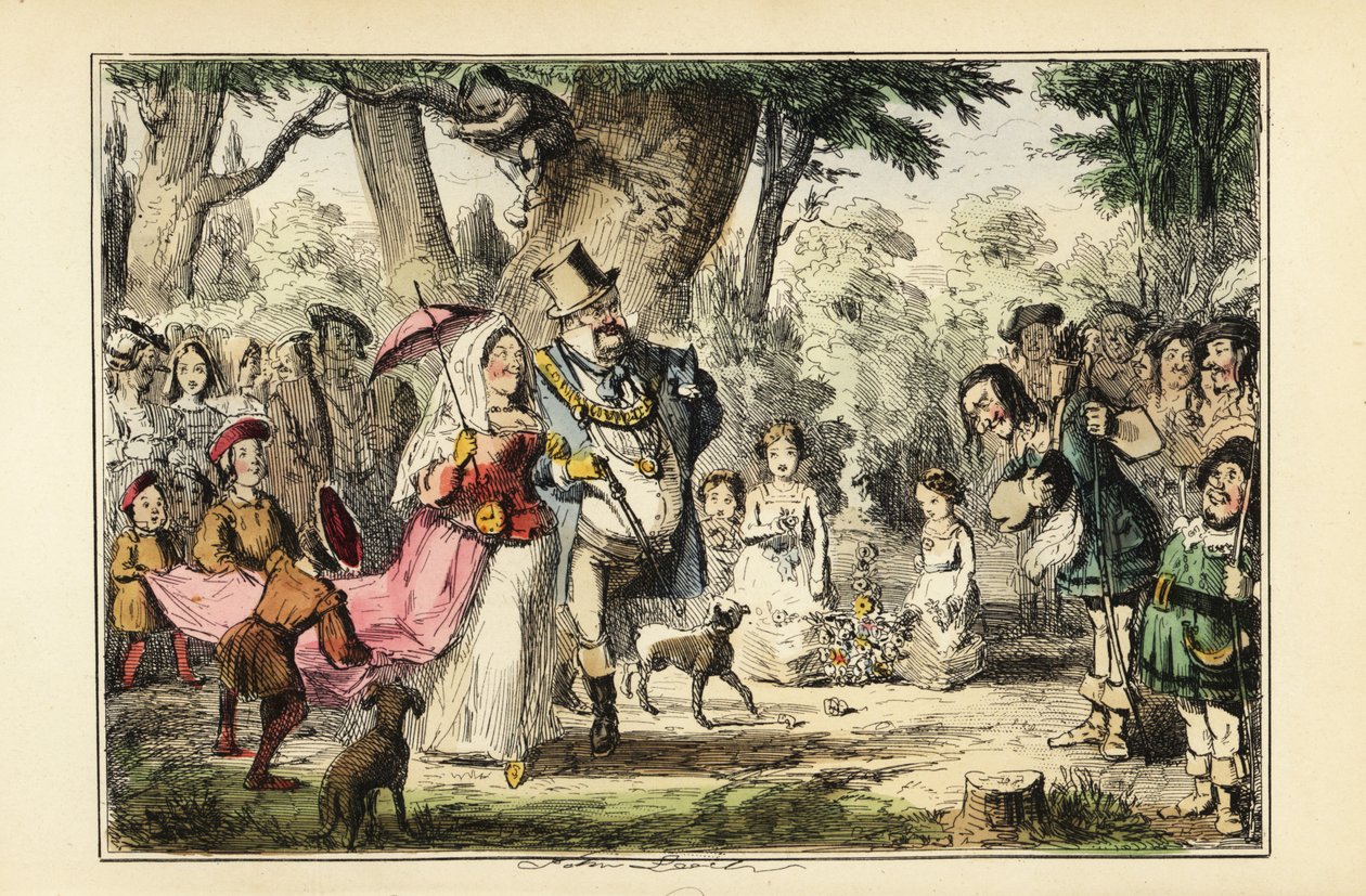 King Henry VIII of England Celebrating May Day with His First Queen Catherine of Aragon, Circa 1509 by John (after) Leech