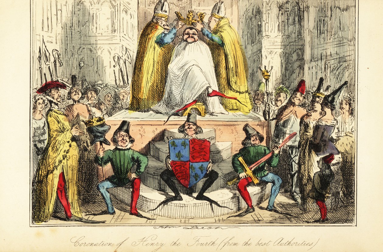 The Coronation of King Henry IV of England with a Huge Crown by John (after) Leech