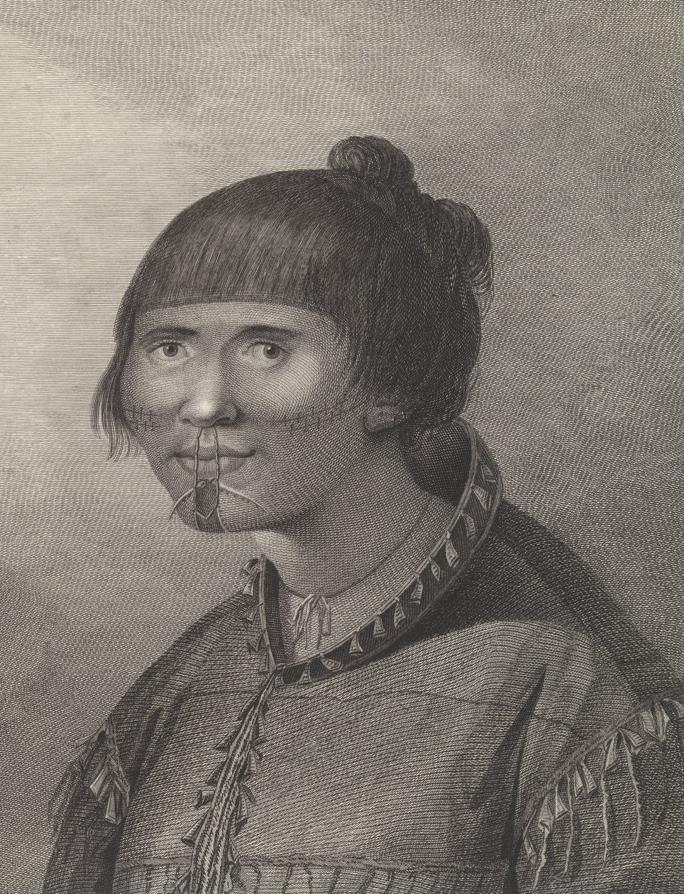 A woman of Oonalashka, late 18th century by John (after) Webber