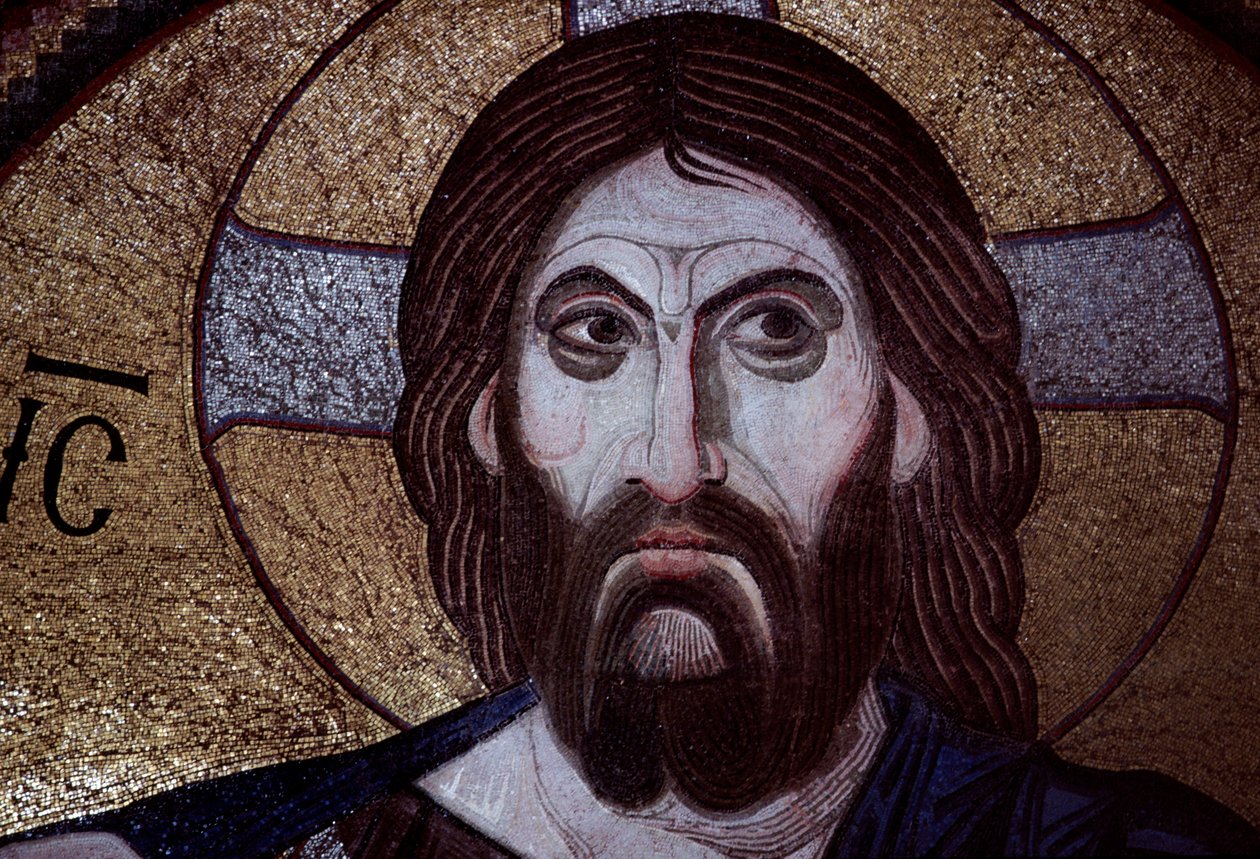 Christ Pantocrator, mosaic in the monastery of Daphni by Walter Charles Mills