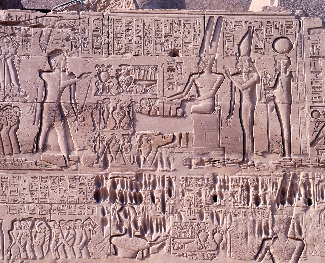 Karnak Temple Complex, Precinct of Amun-Re, Great Hypostyle Hall, North wall, Relief with Seti I war scenes in Syria and Palestine, (detail) by Walter Charles Mills
