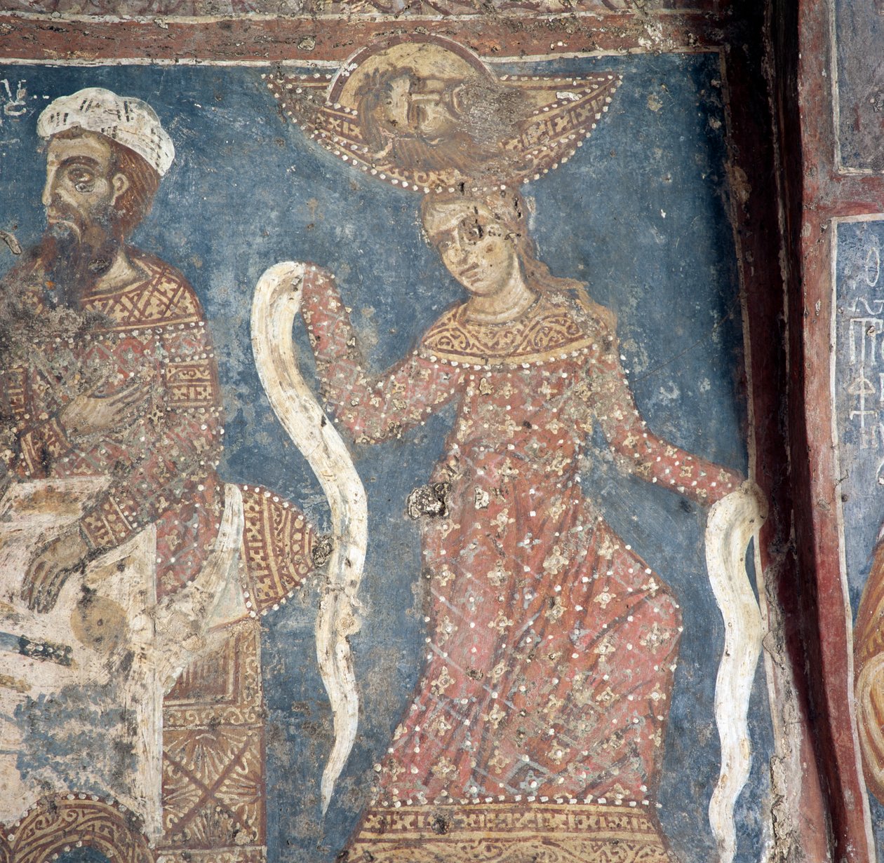 Fresco in Church in Deliana, Crete, Greece by Walter Charles Mills