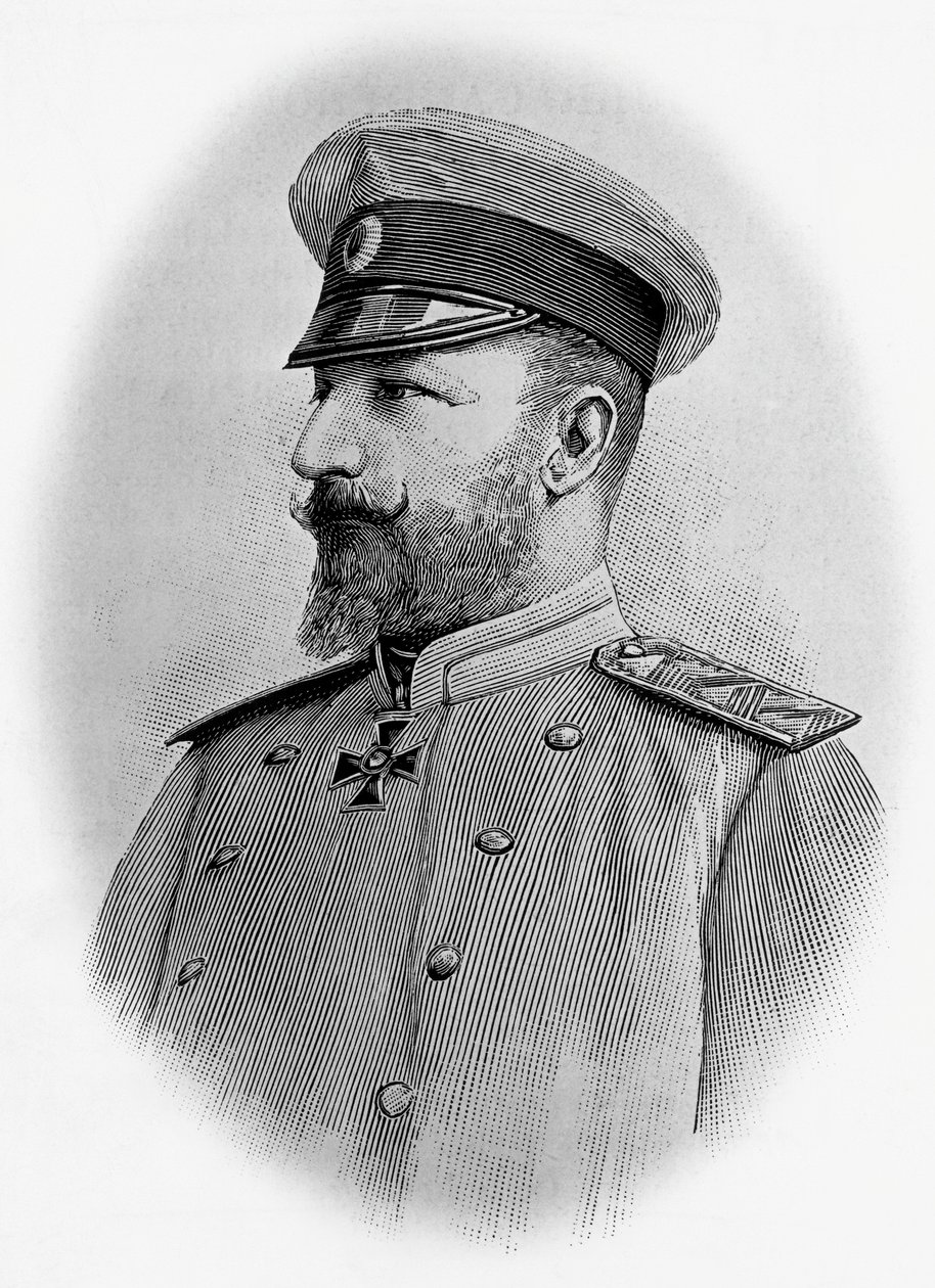 Portrait of Ferdinand I, Tsar of Bulgaria, engraving by Walter Charles Mills
