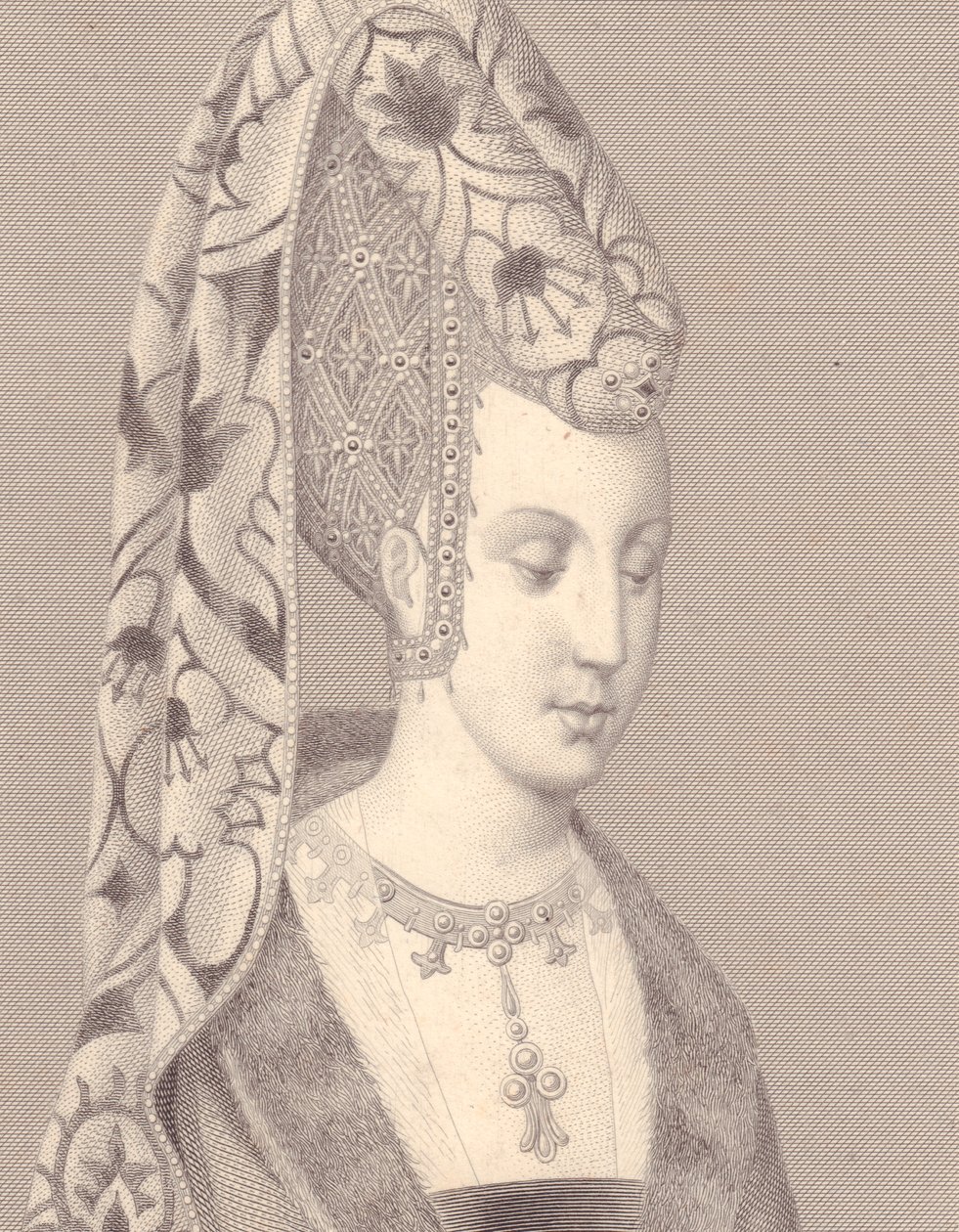 Portrait of Isabelle of Bavaria-Ingolstadt, Queen of France by Walter Charles Mills