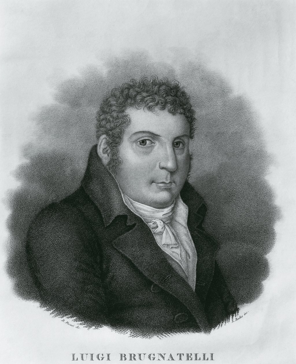 Portrait of Luigi Valentino Brugnatelli, Italian chemist and inventor of electroplating by Walter Charles Mills