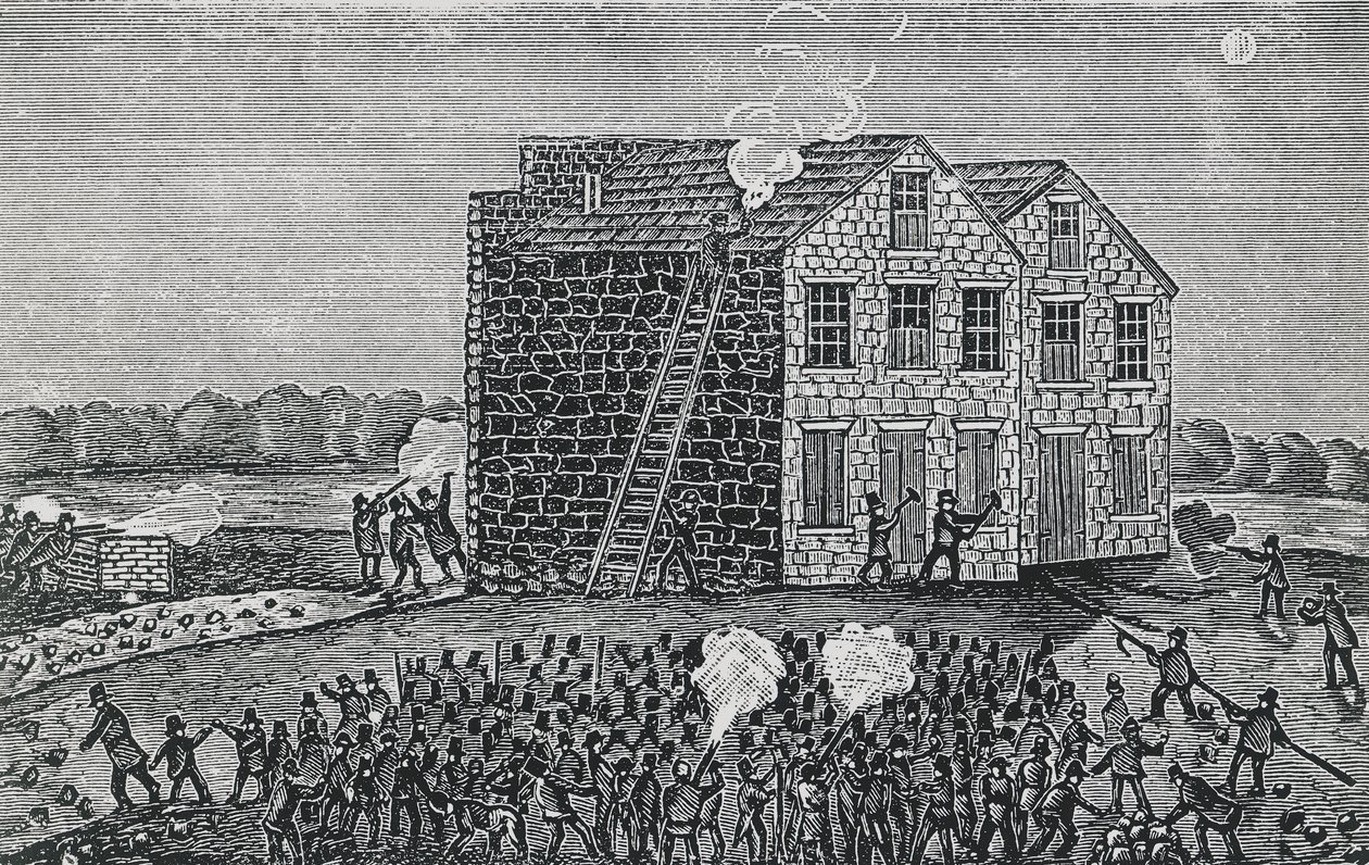 Pro-slavery mob murdering Reverend Elijah Parish Lovejoy by Walter Charles Mills