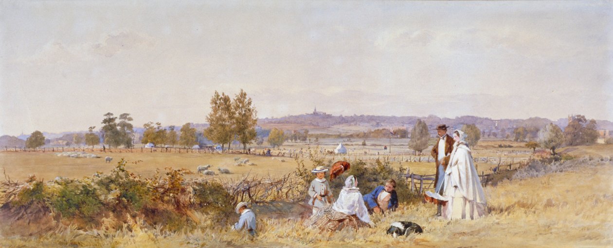 Fields at the Back of Holloway Prison, Islington, London, 1859 by John Absolon