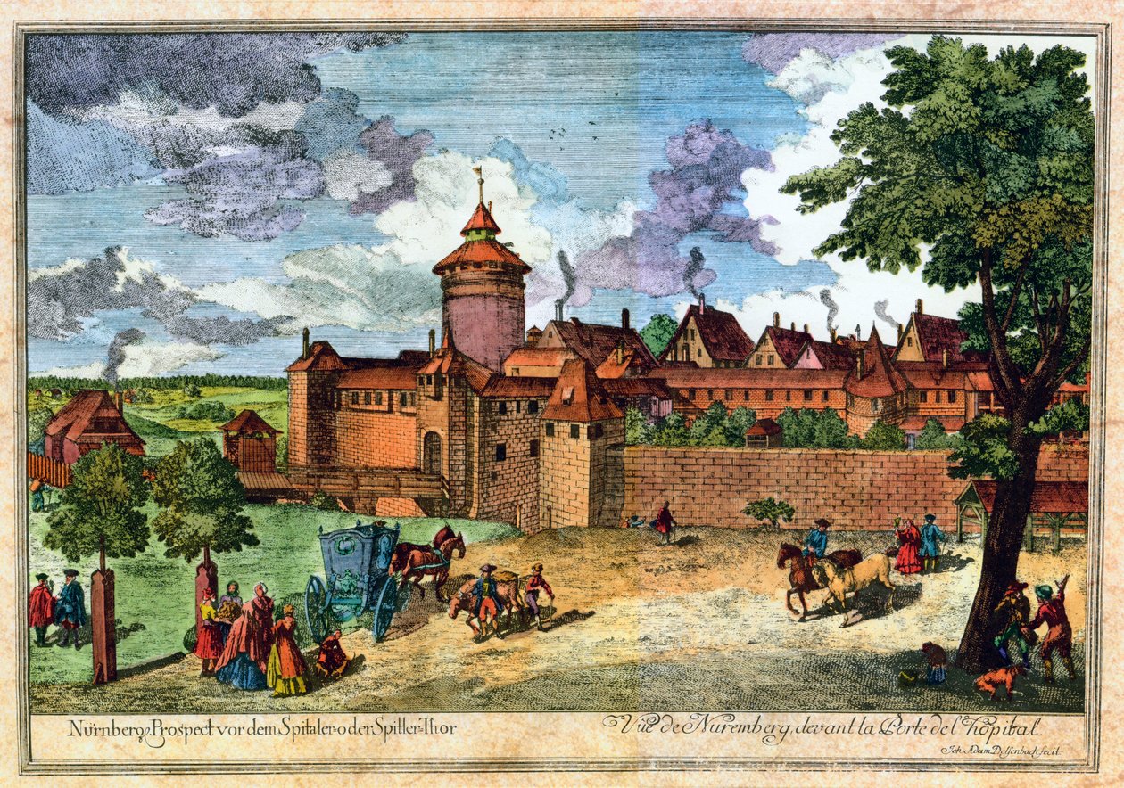 Hospital gate, Nuremberg, Germany, 17th or 18th century by John Adam