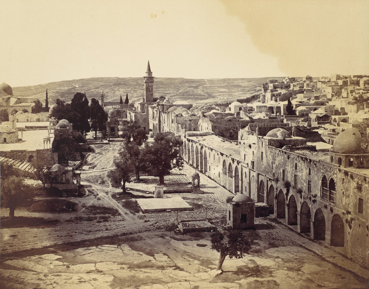 Jerusalem, Court of the Mosque of Omar, 1857 by John Anthony