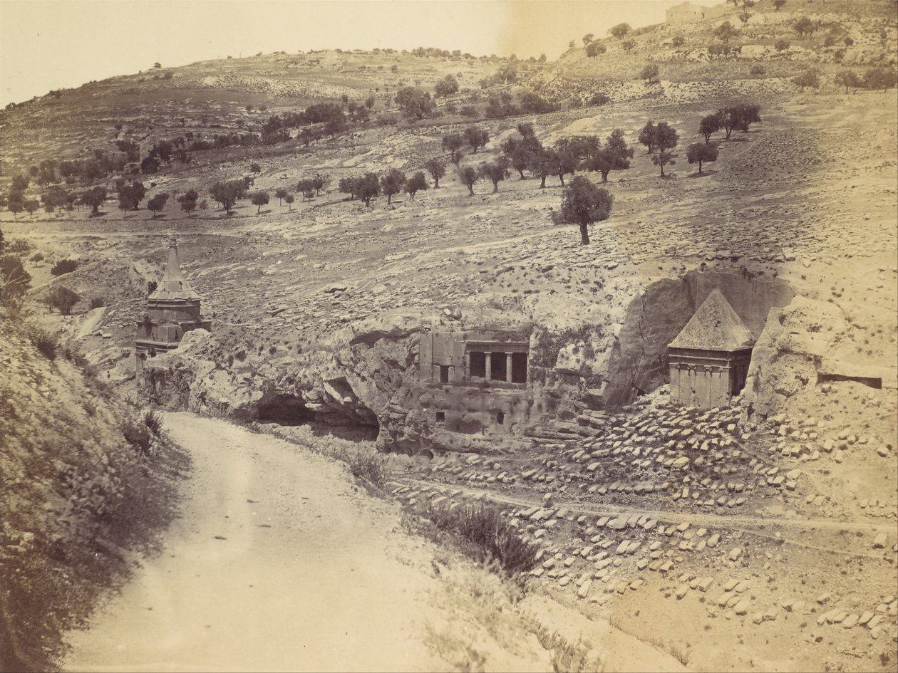 Tomb of Absalom, Zacharias, and St. James, 1860s by John Anthony