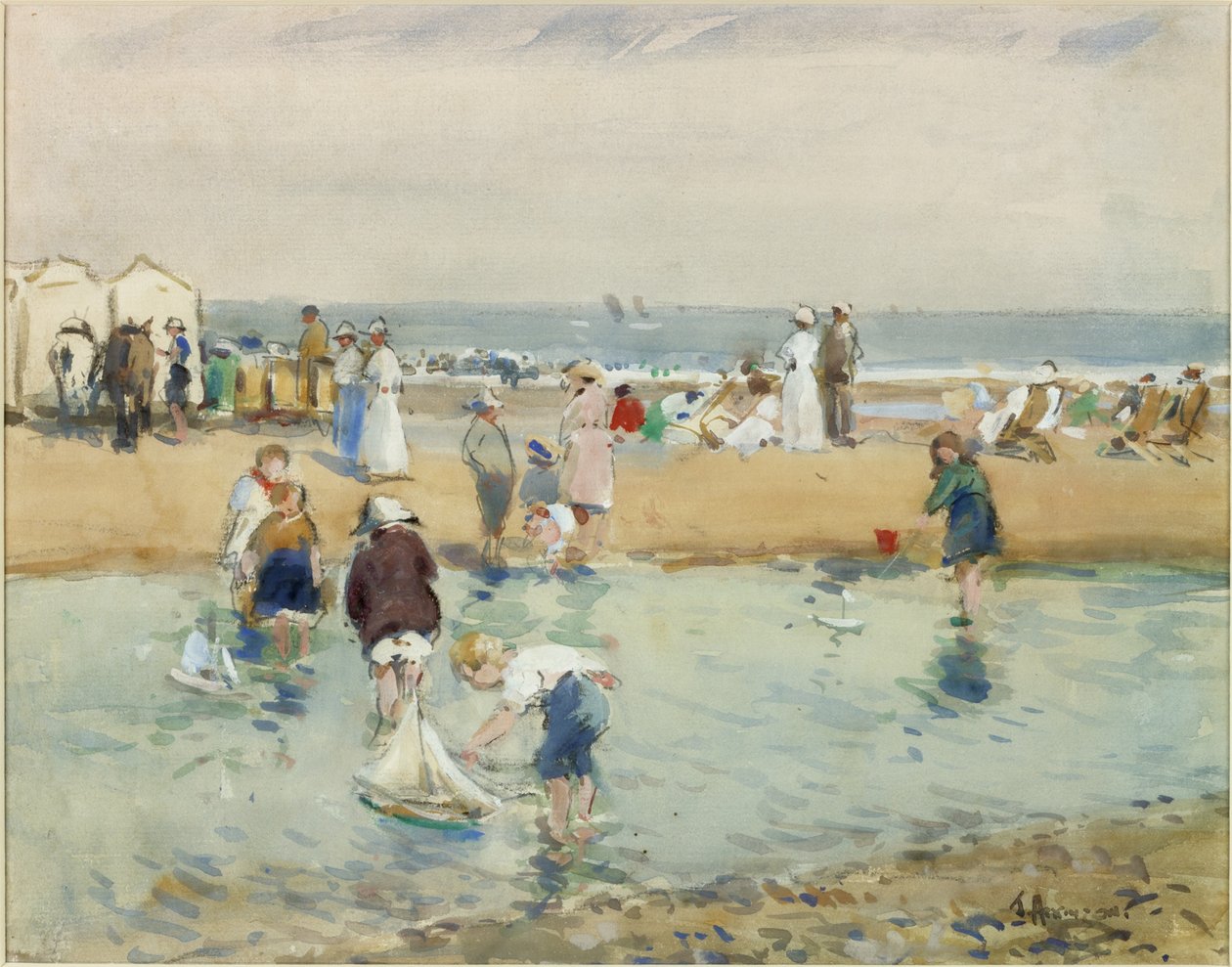On the Beach, Whitley Bay by John Atkinson