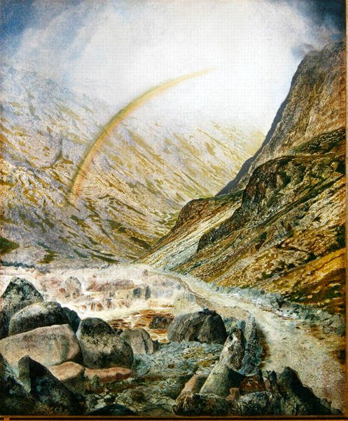 A Mountain Road, Flood Time (Honsiter Series no.3) 1868 by John Atkinson Grimshaw