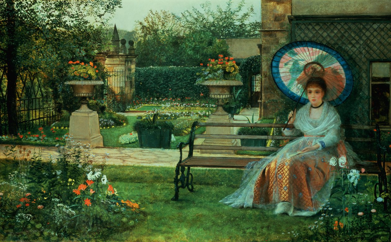 In the Plesaunce, Knostrop Hall, Leeds by John Atkinson Grimshaw