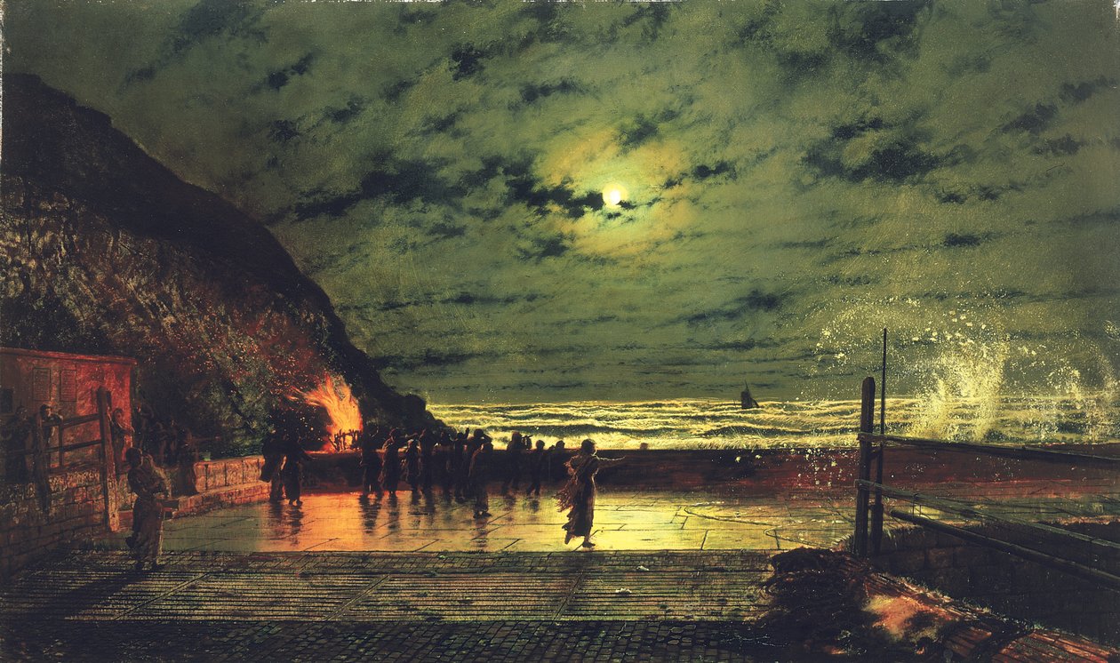 The Harbour Flare, 1879 by John Atkinson Grimshaw