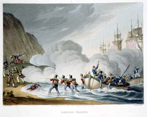 Landing Troops, engraved by Matthew Dubourg (fl.1813-20) from 
