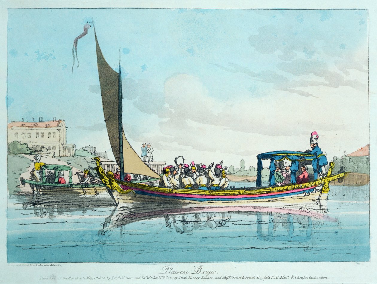 Pleasure Barges, 1803 by John Augustus Atkinson