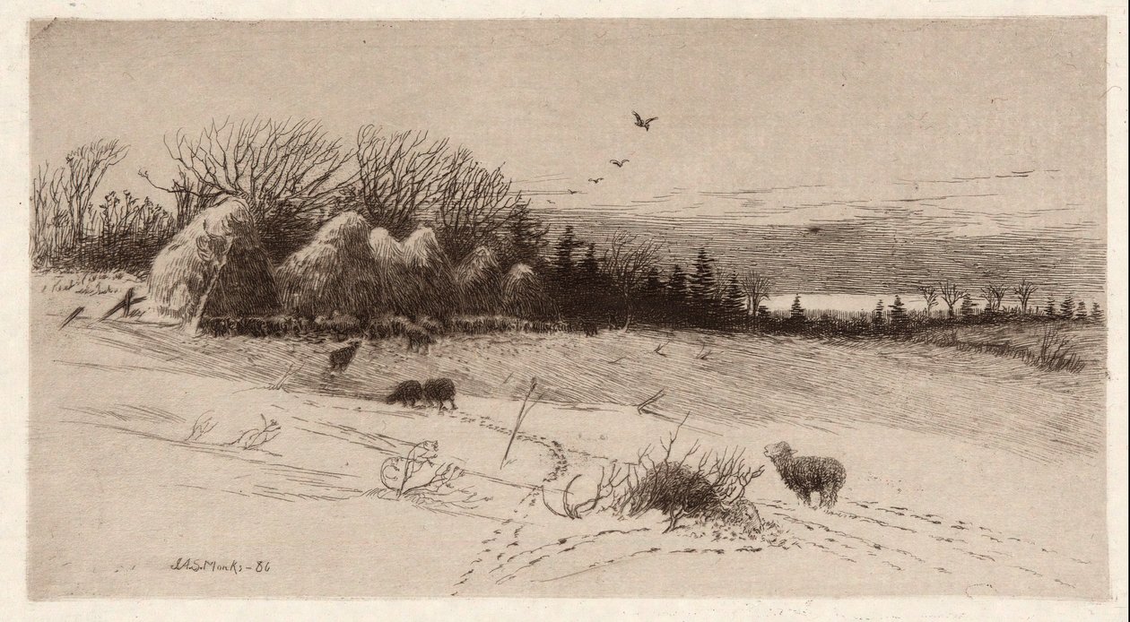 Sheep in Snow by John Austin Sands Monks