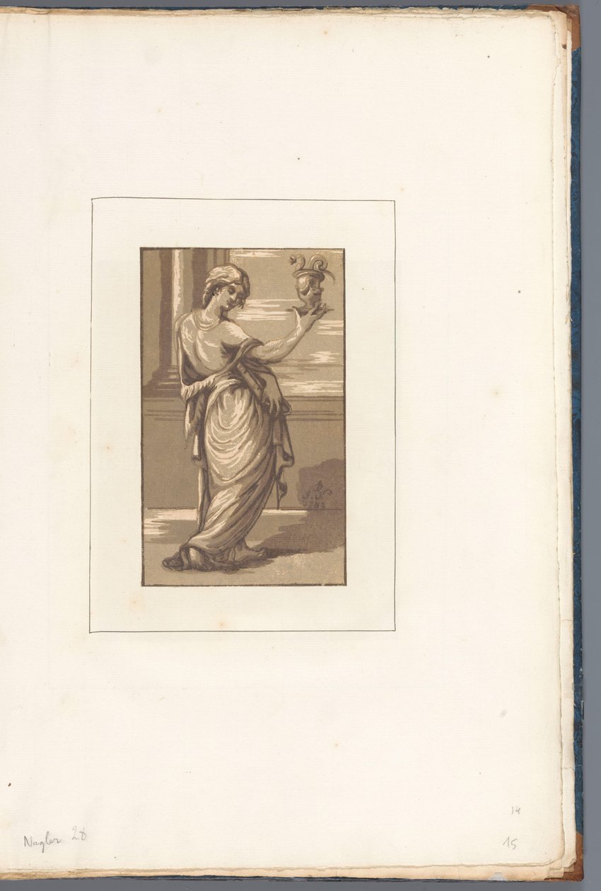 John the Evangelist with Chalice (Amicis suis necnon unicuique ...) by John B. Skippe