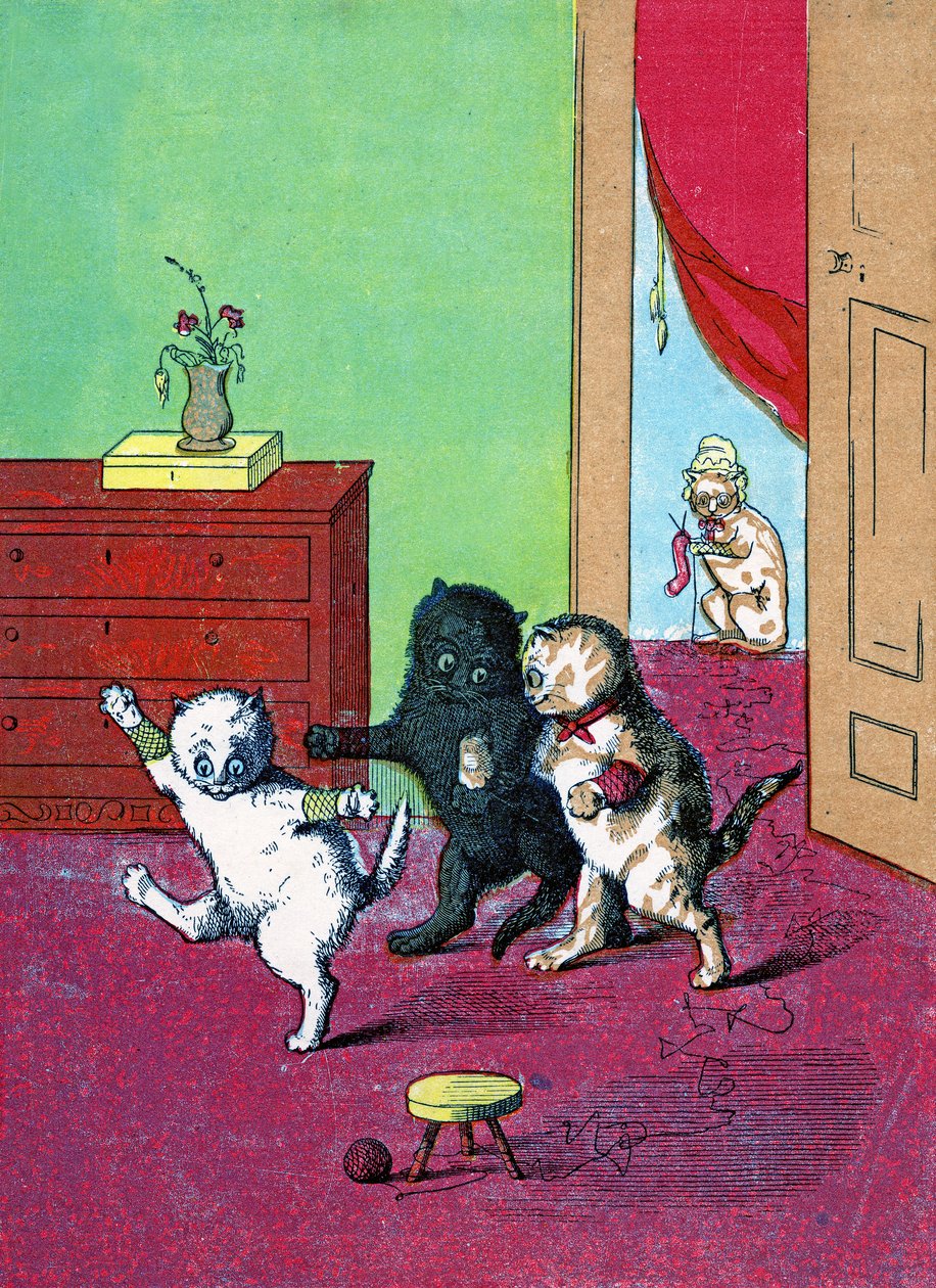 Three Little Kittens Wearing Mittens, Illustration from 