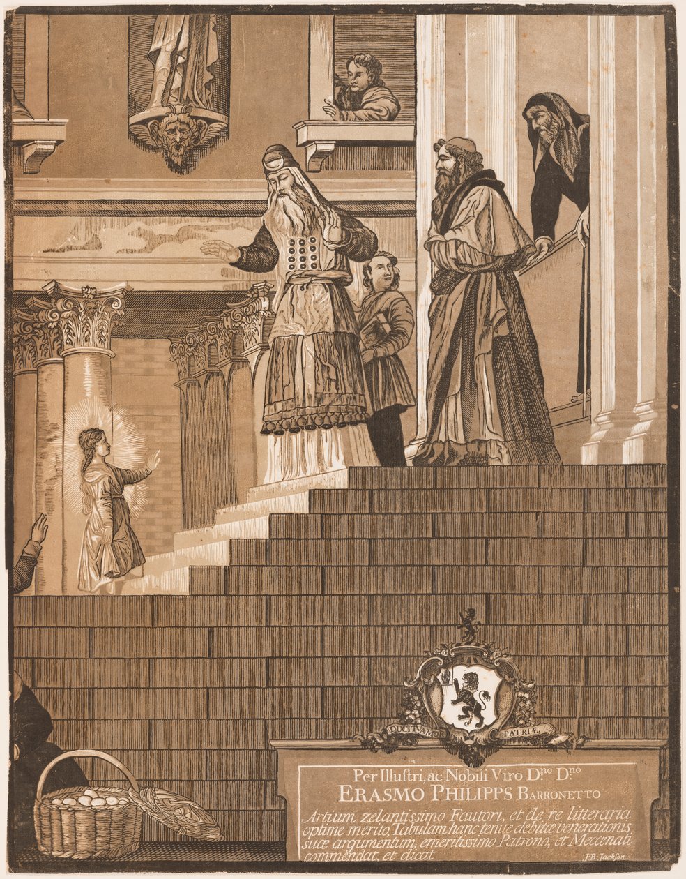Presentation of the Virgin in the Temple (right sheet) by John Baptist Jackson