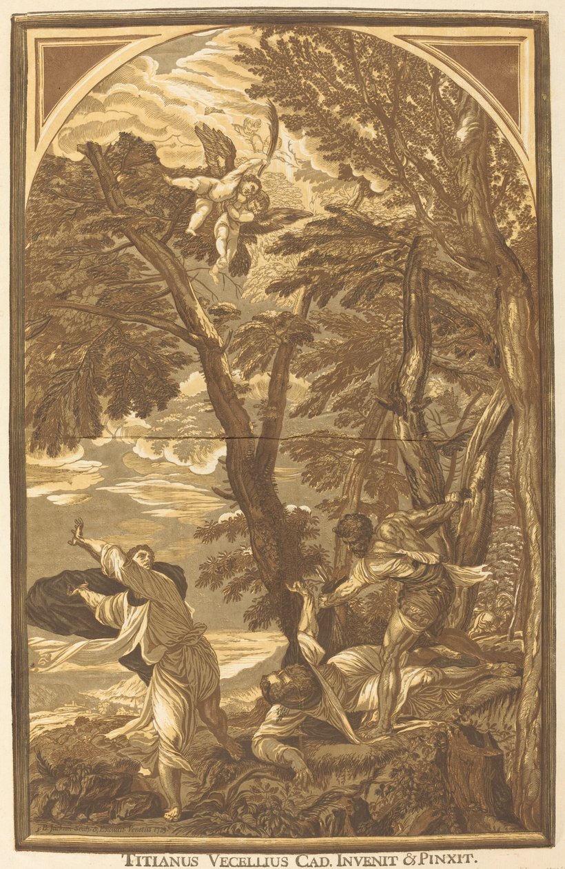 The Death of Saint Peter Martyr by John Baptist Jackson after Titian