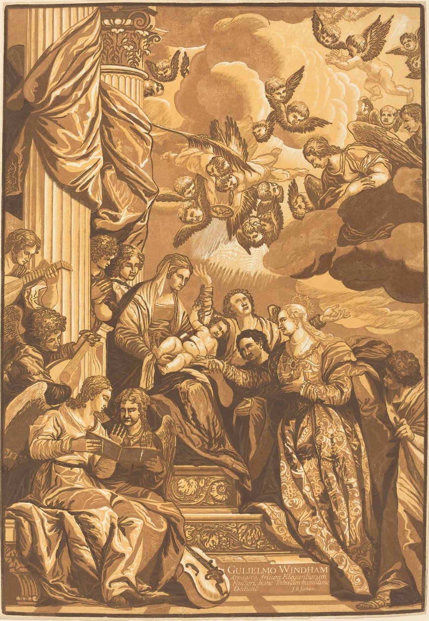 The Mystic Marriage of Saint Catherine by John Baptist Jackson after Veronese