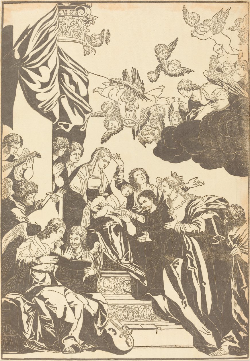 The Mystic Marriage of Saint Catherine by John Baptist Jackson after Veronese