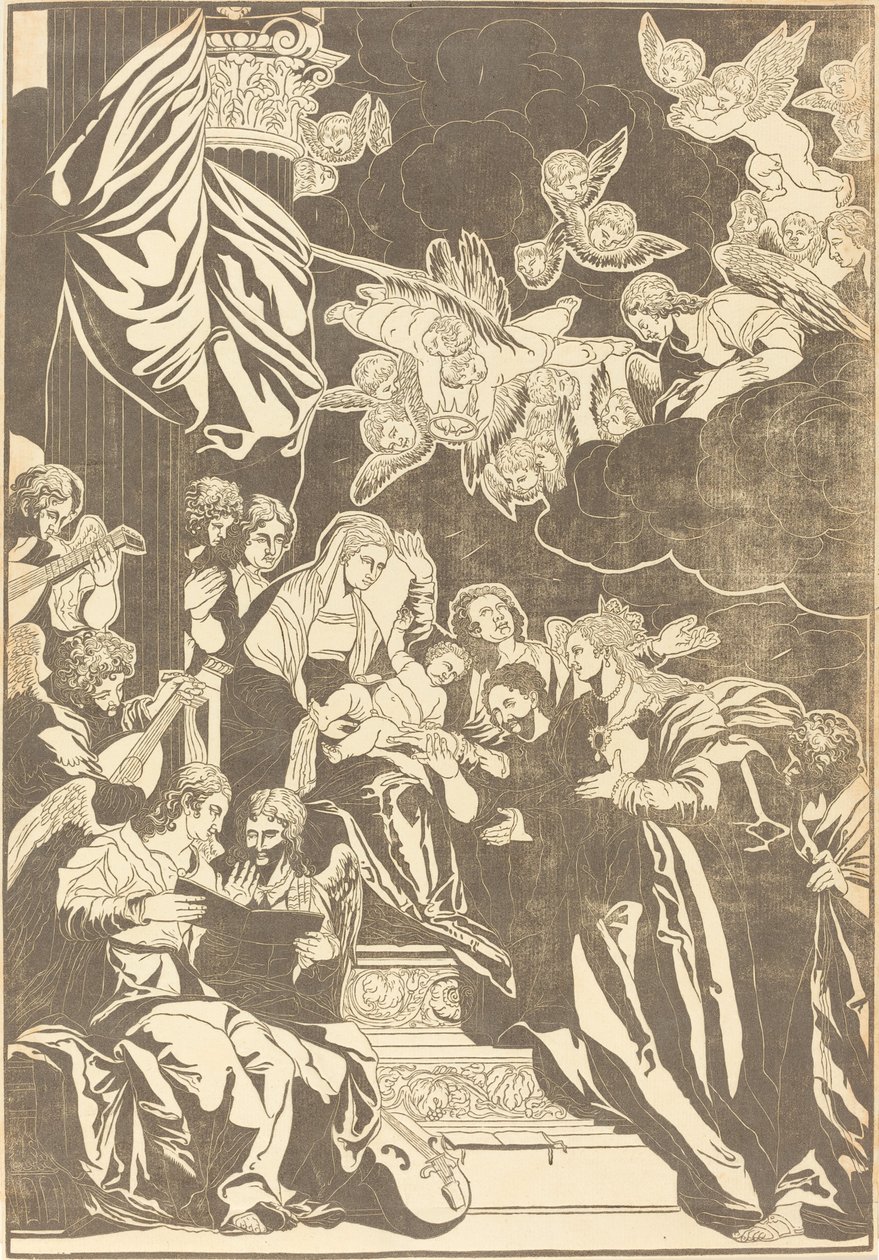 The Mystic Marriage of Saint Catherine by John Baptist Jackson after Veronese