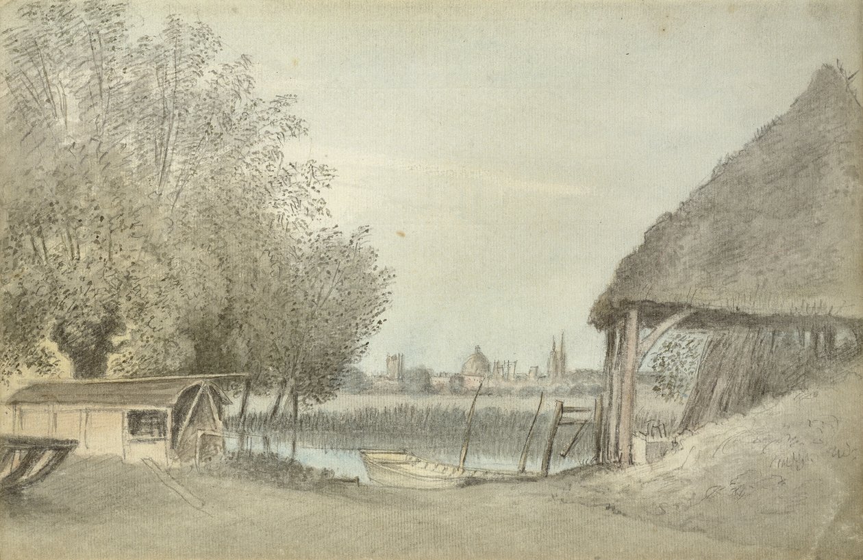 Ferry Hinksey, near Oxford, 15 June 1789 by John Baptist Malchair