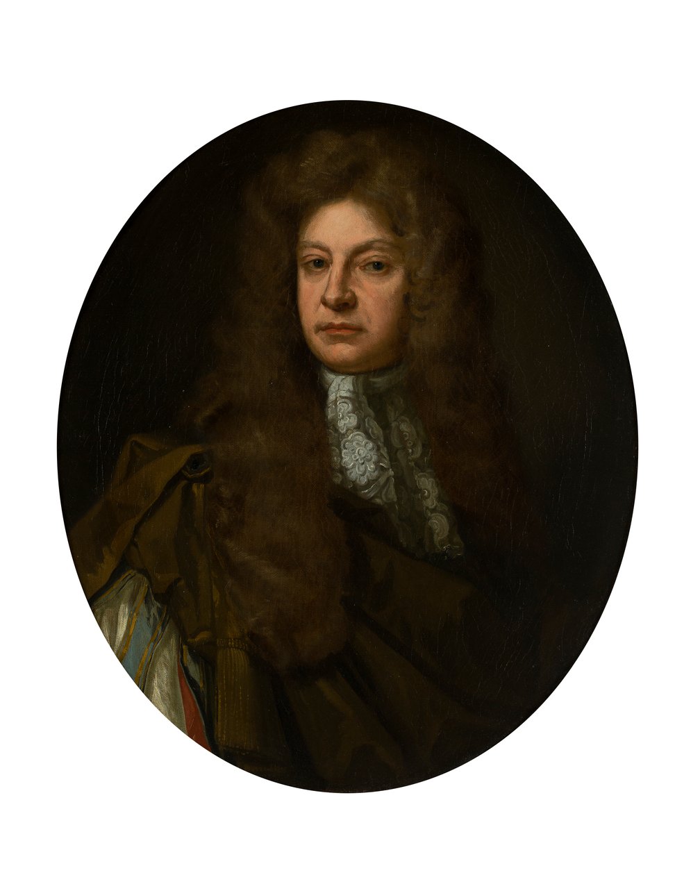 Half-Length Portrait of Adam Urquhart with Lace Jabot by John Baptist de (circle of) Medina