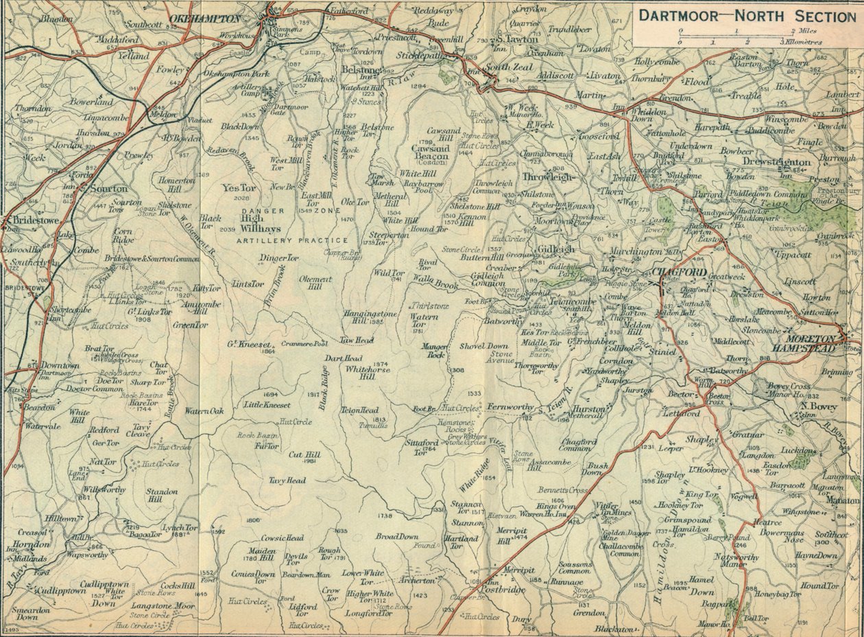 Dartmoor - North Section by John Bartholomew