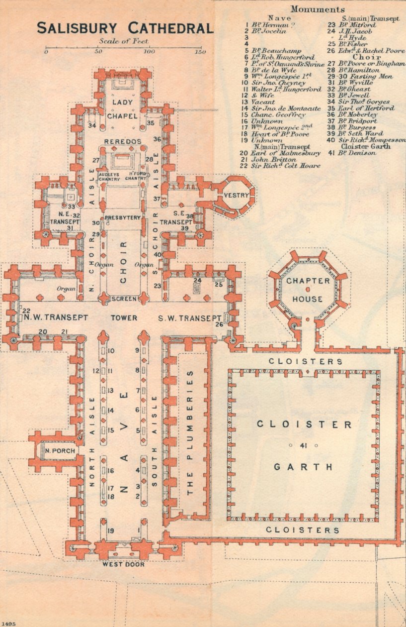 Salisbury Cathedral, 20th Century by John Bartholomew