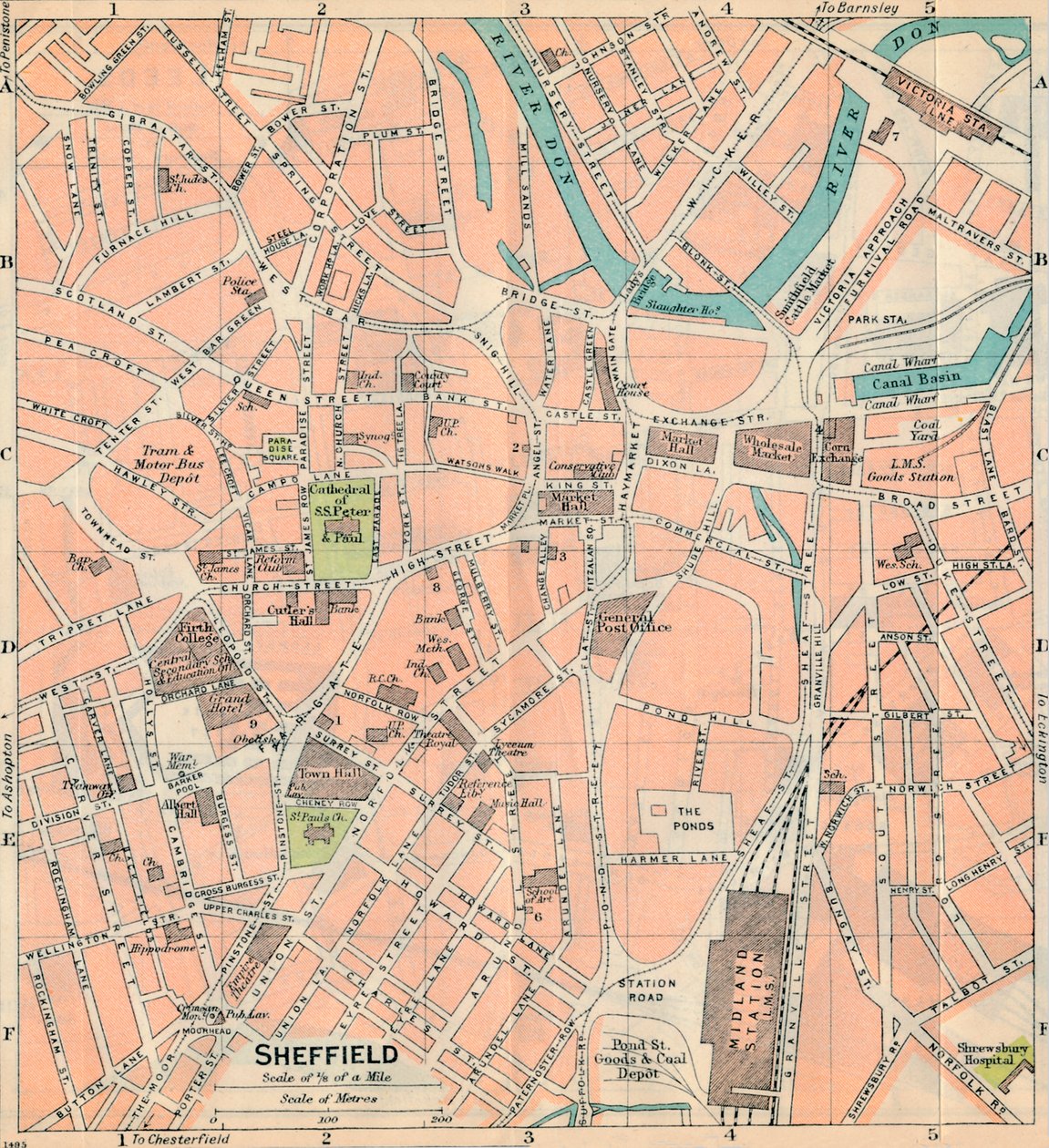 Sheffield, 20th Century by John Bartholomew