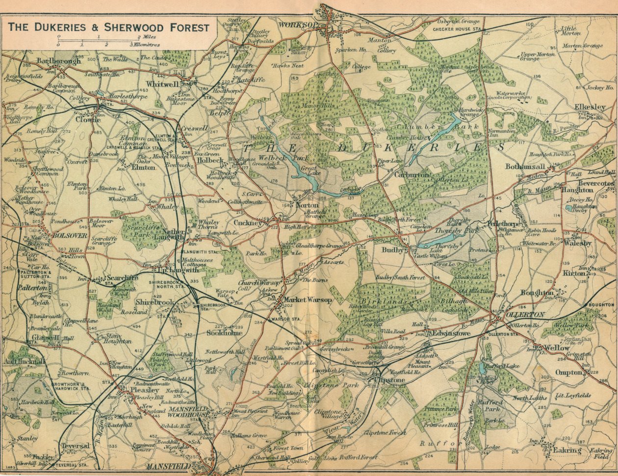 The Dukeries & Sherwood Forest by John Bartholomew