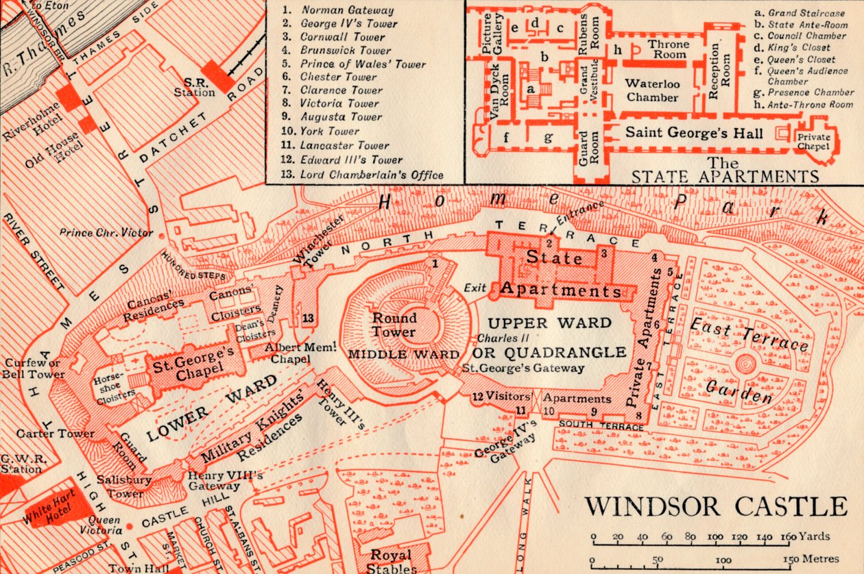Windsor Castle, 20th Century by John Bartholomew