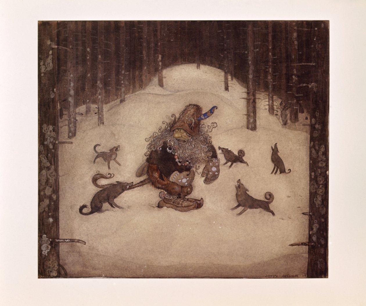 Troll and Wolves by John Bauer