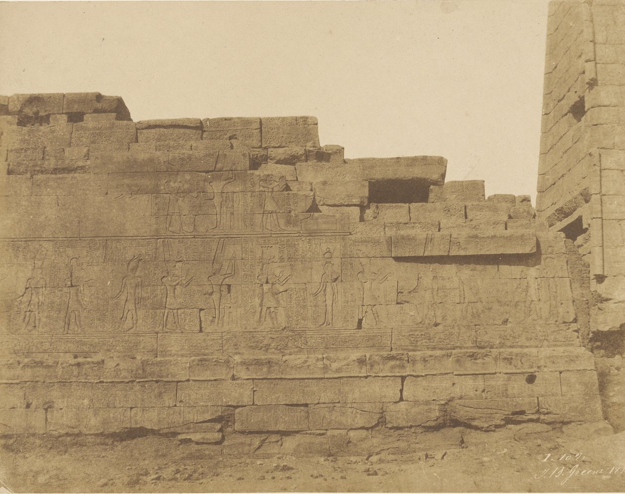 Karnak, Temple South of the Hypostyle Hall, South Wall (Exterior Face) by John Beasley Greene