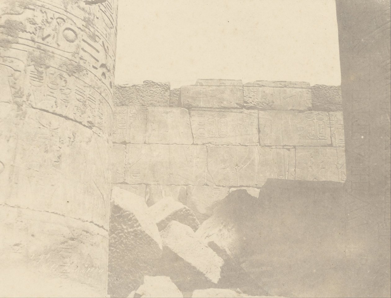 Karnak, Hypostyle Hall, North Wall (Interior Face) by John Beasly Greene