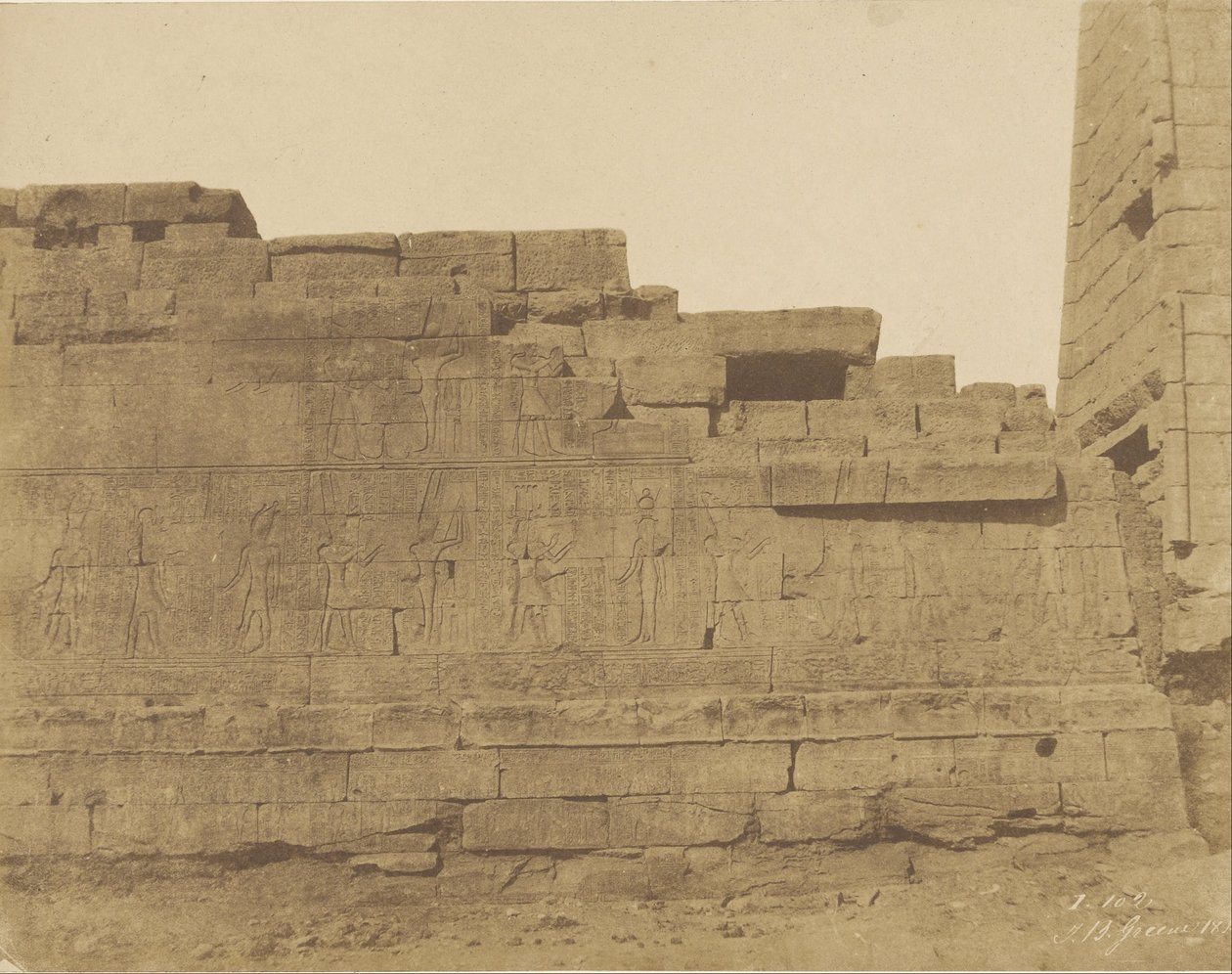 Karnak, Temple South of the Hypostyle Hall, South Wall (Exterior Face) by John Beasly Greene