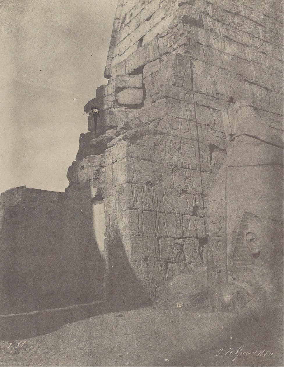 Louqsor. Historical Sculptures of the Pylon, Right Massif by John Beasly Greene