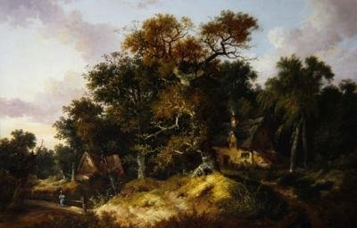 Woodland cottages by John Berney Ladbrooke