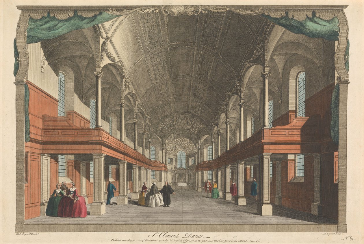 St. Clement Danes by John Boydell