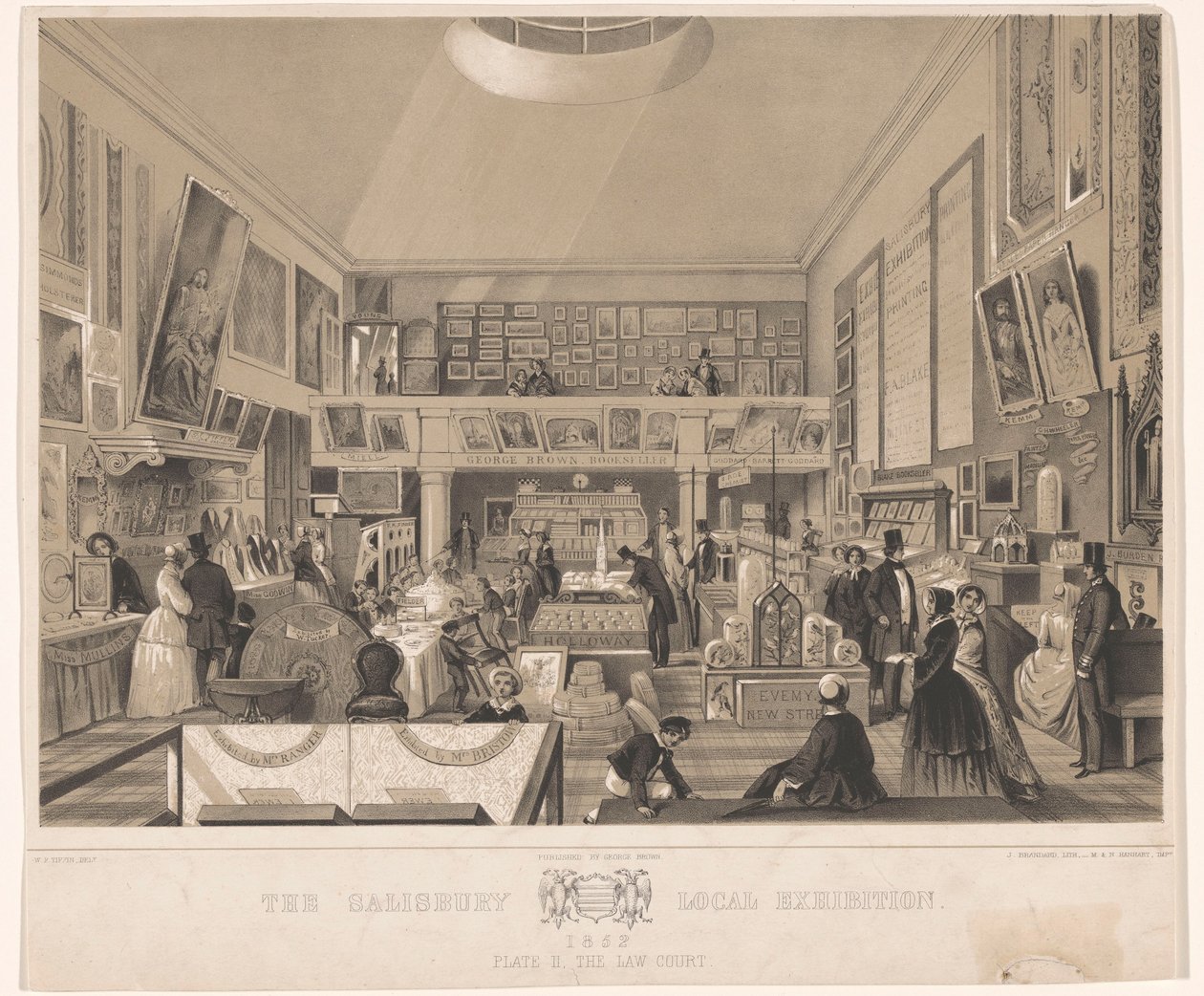 Interior of the Law Court during the Salisbury Local Exhibition, 1852 by John Brandard