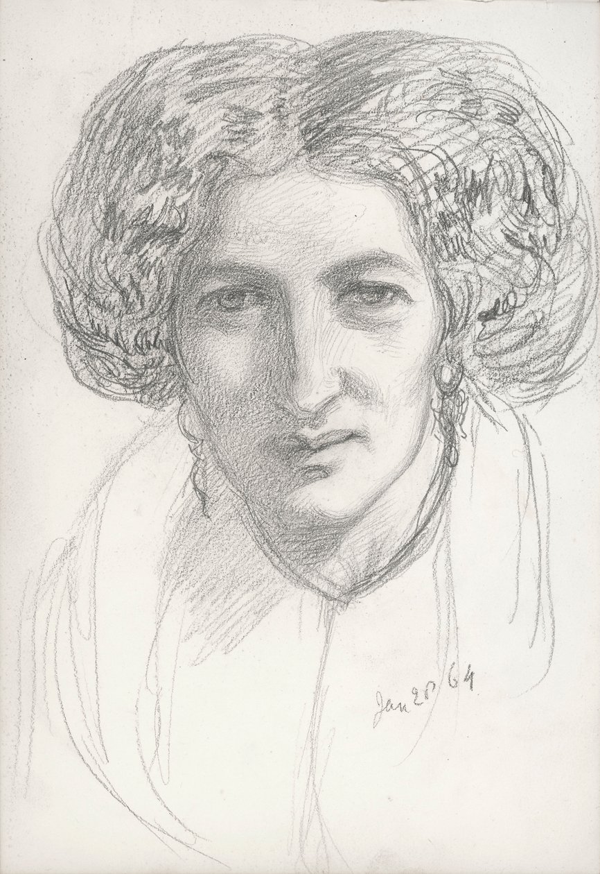 Head and Shoulders Portrait of a Woman by John Brett