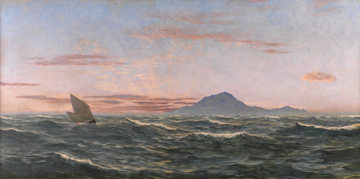 Sunset off Lundy Island by John Brett
