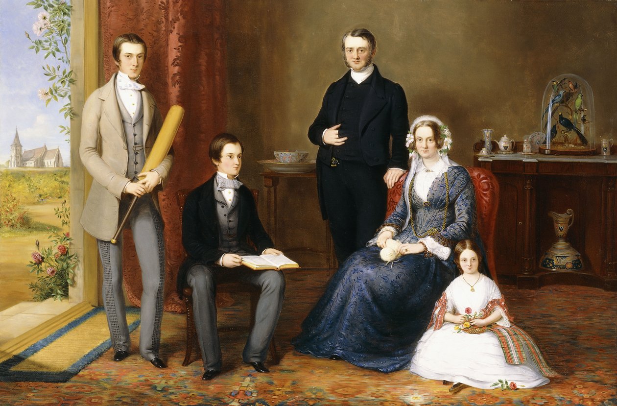 The Reverend John Witherington, Vicar of Tetsworth, Oxon, with his Family by John Bridges